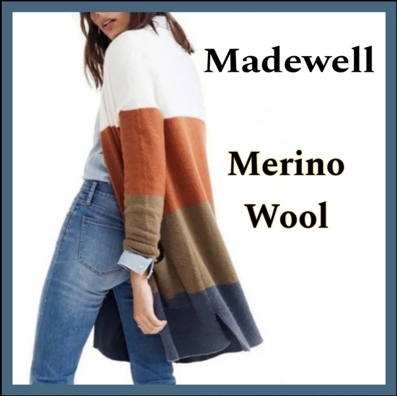 Madewell Cardigan Kent Merino and Alpaca Wool Blend Cardigan Sweater - Picture 1 of 13